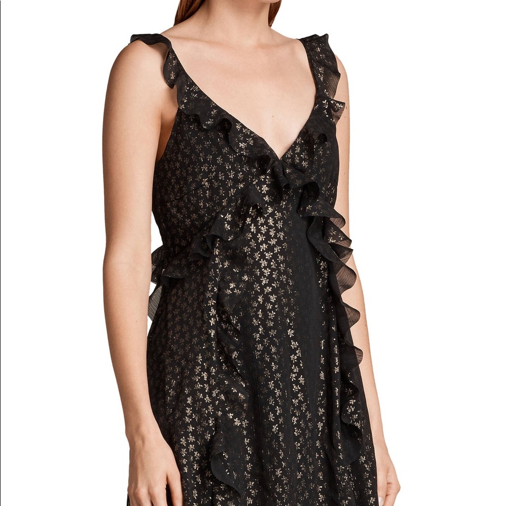 Adorable all saints Darrell ruffle dress size 2